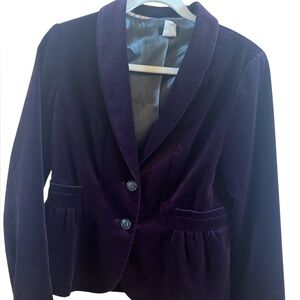 J. Crew Purple Velvet Blazer